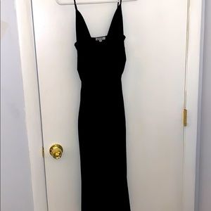 Black dress with slouch chest